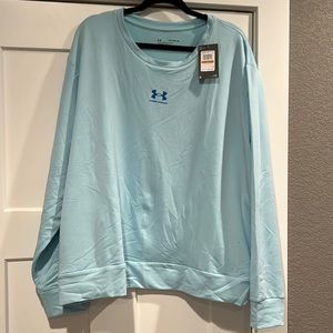 Under Armour Revival Terry Crew Sweatshirt Light Turquoise or Blue NWT Size 3x